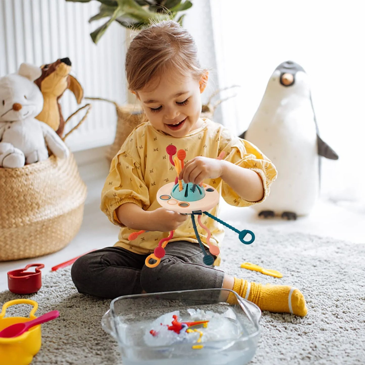 MotriToy™ | Jouet à tirer en silicone UFO Montessori pour bébé