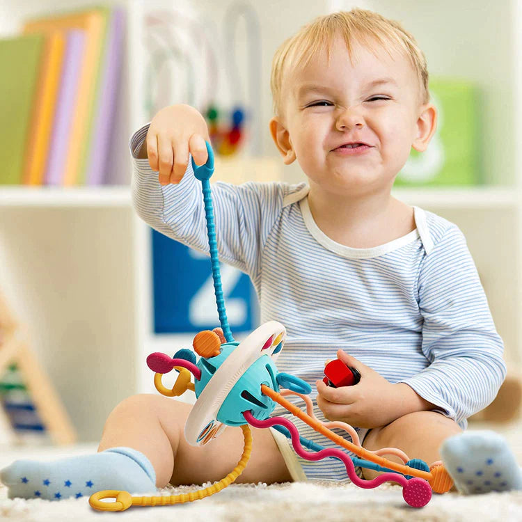 MotriToy™ | Jouet à tirer en silicone UFO Montessori pour bébé