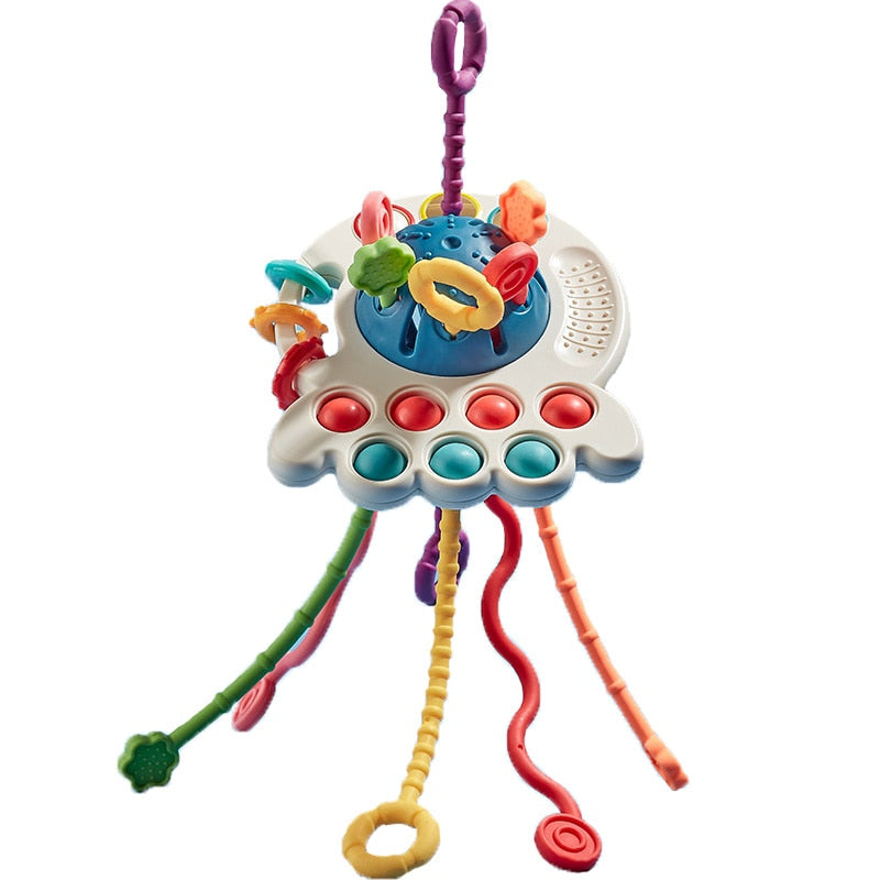MotriToy™ | Jouet à tirer en silicone UFO Montessori pour bébé