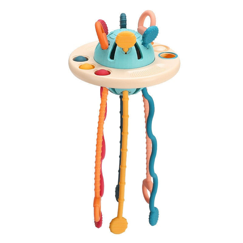 MotriToy™ | Jouet à tirer en silicone UFO Montessori pour bébé