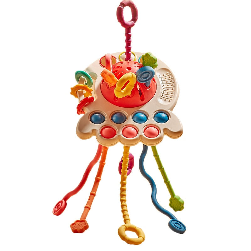 MotriToy™ | Jouet à tirer en silicone UFO Montessori pour bébé