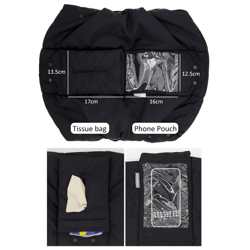 Gants de poussette imperméables avec pochette transparente pour téléph –  PtitSerein