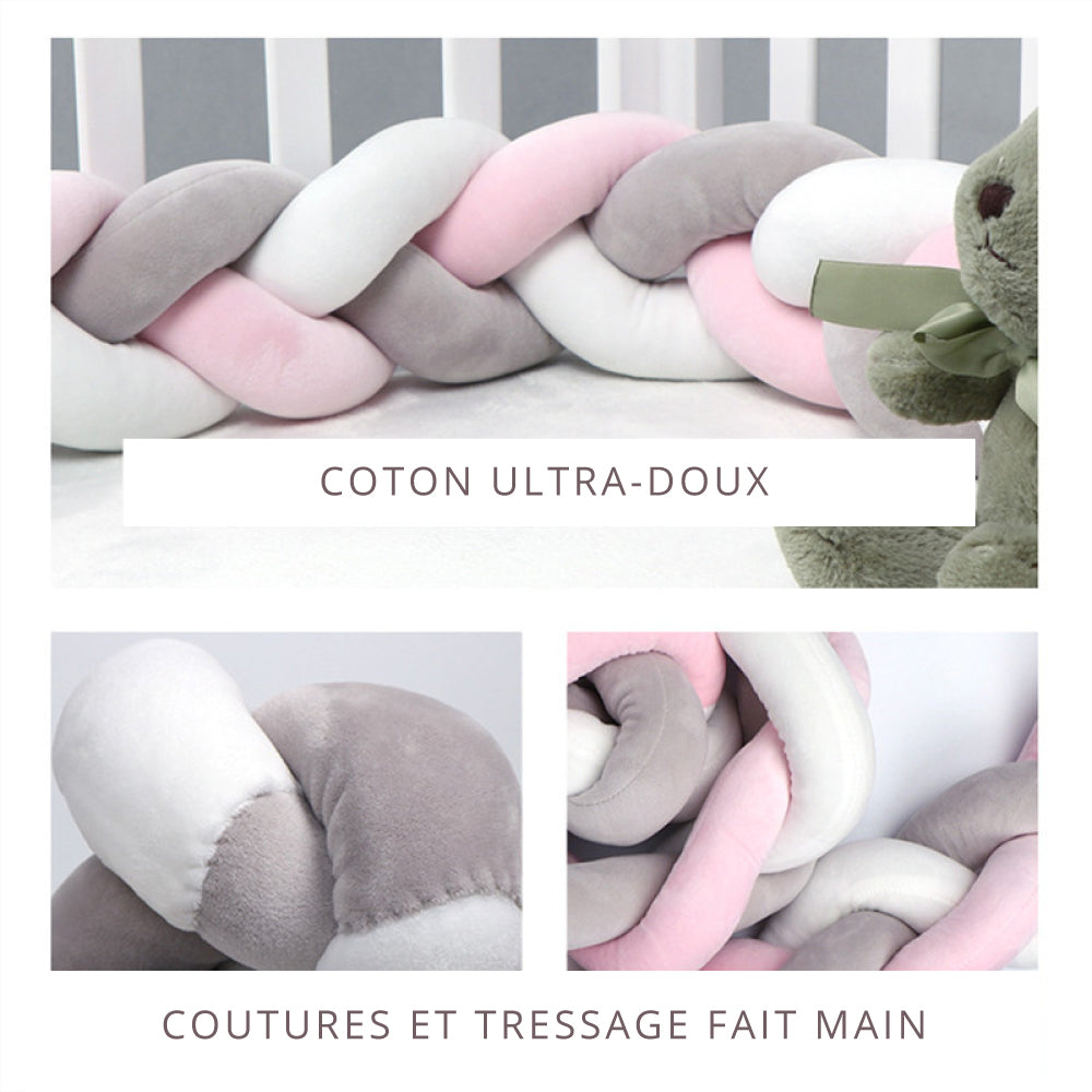 Tour de lit en coton tressé pour bébé ComfortSafe™